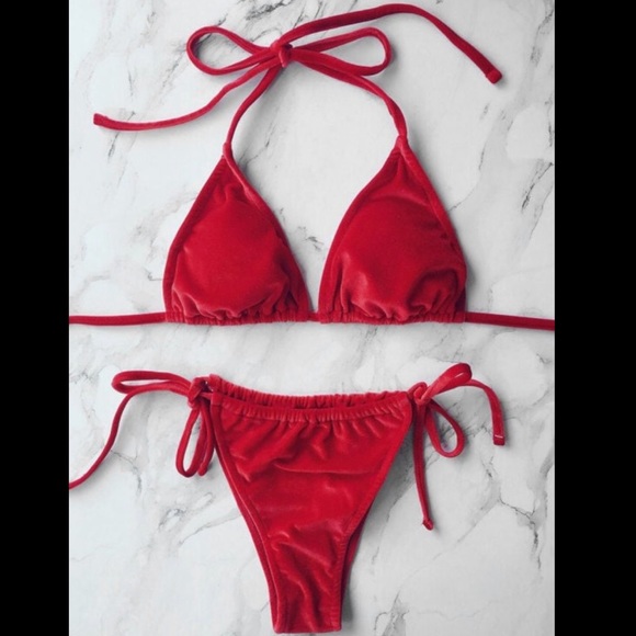red velvet swimsuit